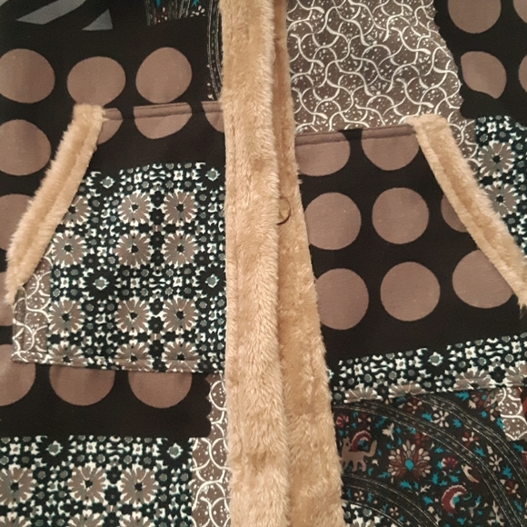 Patchwork Hooded Women's Jacket - Picture 3 of 5